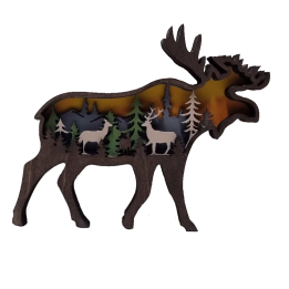 Moose in sunset